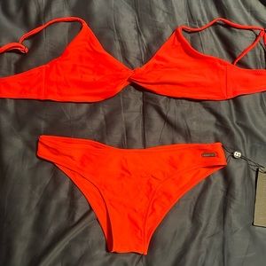 Blackbough Swimsuit - Red - Medium Top & Bottom